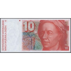 Швейцария 10 франков 1990 (SWITZERLAND 10 franks 1990) P 53h : UNC