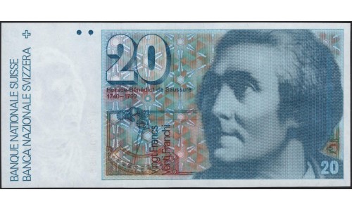 Швейцария 20 франков 1980 (SWITZERLAND 20 franks 1980) P 55b(1) : UNC