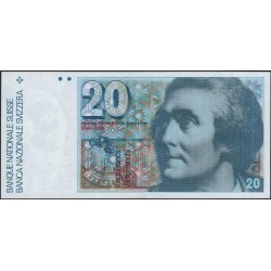Швейцария 20 франков 1992 (SWITZERLAND 20 franks 1992) P 55j : UNC