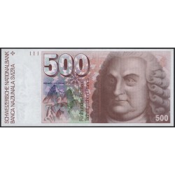 Швейцария 500 франков 1992 (SWITZERLAND 500 franks 1992) P 58c : UNC