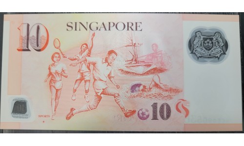 Сингапур 10 долларов б\д (2004-2020) (Singapore 10 dollars ND (2004-2020)) P 48f: UNC