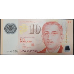 Сингапур 10 долларов б\д (2004-2020) (Singapore 10 dollars ND (2004-2020)) P 48f: UNC