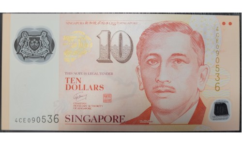 Сингапур 10 долларов б\д (2004-2020) (Singapore 10 dollars ND (2004-2020)) P 48f: UNC