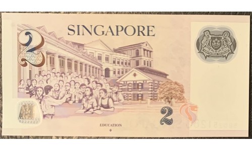 Сингапур 2 долларa б\д (2006-2022) (Singapore 2 dollars ND (2006-2022)) P 46f : UNC