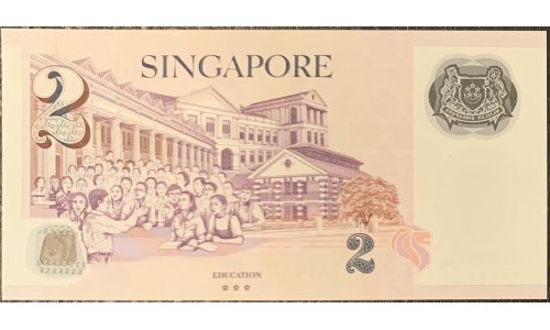Сингапур 2 долларa б\д (2006-2022) (Singapore 2 dollars ND (2006-2022)) P 46m : UNC