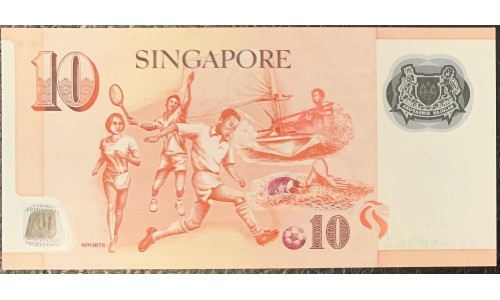 Сингапур 10 долларов б\д (2004-2020) (Singapore 10 dollars ND (2004-2020)) P 48a : UNC