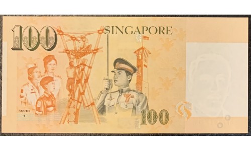 Сингапур 100 долларов б\д (2009-2020) (Singapore 100 dollars ND (2009-2020)) P 50f : UNC