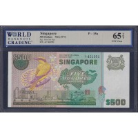 Сингапур 500 долларов б\д (1977) А/7 421951, Редкие в состоянии UNC (Singapore 500 dollars ND (1978)) P 15a: UNC WBG 65 Uncirculated Gem TOP