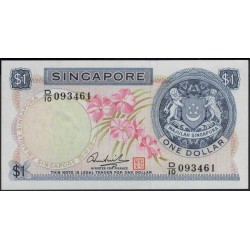 Сингапур 1 доллар б\д (1967 - 1972) (Singapore 1 dollar ND (1967 - 1972)) P 1d : Unc
