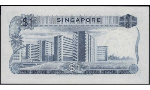 Сингапур 1 доллар б\д (1967 - 1972) (Singapore 1 dollar ND (1967 - 1972)) P 1d : UNC