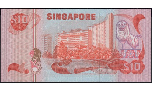 Сингапур 10 долларов б\д (1976) (Singapore 10 dollars ND (1976)) P 11b : UNC