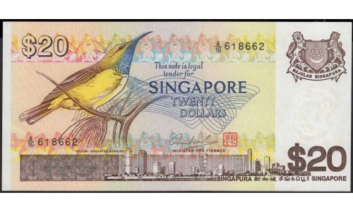 Сингапур 20 долларов б\д (1979) (Singapore 20 dollars ND (1979)) P 12 : UNC-