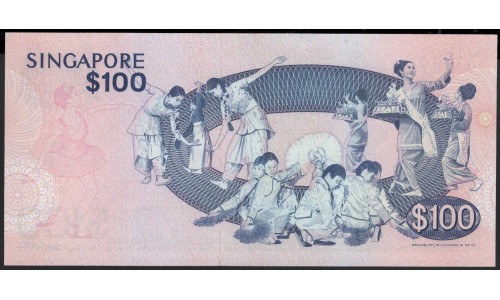 Сингапур 100 долларов б\д (1977) (Singapore 100 dollars ND (1977)) P 14 : UNC
