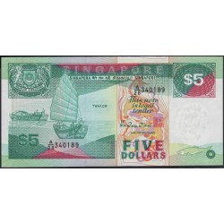 Сингапур 5 долларов б\д (1989) (Singapore 5 dollars ND (1989)) P 19 : Unc