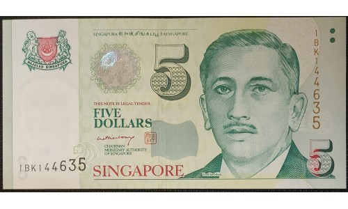 Сингапур 5 долларов б\д (2005) (Singapore 5 dollars ND (2005)) P 47A : UNC