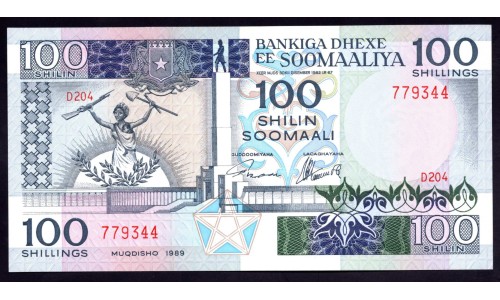Сомали 100 шиллингов 1989 г. (SOMALIA  100 shillings 1989) P 35d: UNC 