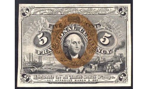 США 5 центов 1863 (UNITED STATES OF AMERICA 5 Cents 1863) P101:VF+