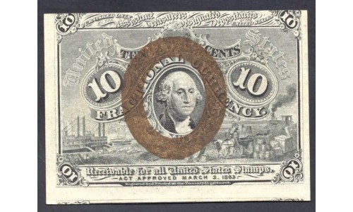 США 10 центов 1863 г. (UNITED STATES OF AMERICA 10 Cents 1863) P102:Unc