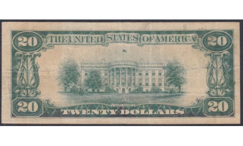 США 20 долларов 1928 года, ЗОЛОТОЙ СЕРТИФИКАТ (UNITED STATES OF AMERICA 20 Dollars 1928, GOLD CERTIFICATE) P 401: VF/XF
