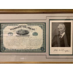 США Сертификат на 17000 акций 1883 года компании Джона Рокфеллера Standard Oil!!!! РАРИТЕТ!!!!!