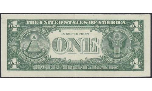 США 1 доллар 1957 года, серебряный сертификат (UNITED STATES OF AMERICA 1 Dollar 1957, Silver Certificate) P 419: aUNC