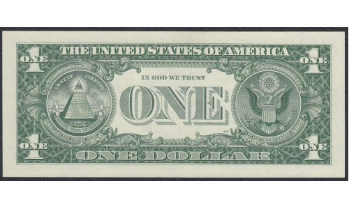 США 1 доллар 1957B года, серебряный сертификат (UNITED STATES OF AMERICA 1 Dollar 1957B, Silver Certificate) P 419b: UNC--