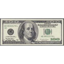 США 100 долларов 1996 года, H - St. Louis MO (UNITED STATES OF AMERICA 100 Dollars 1996, H - St. Louis MO ) P 503: UNC