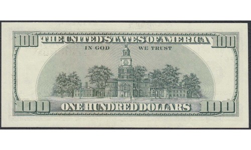 США 100 долларов 2001 года (UNITED STATES OF AMERICA 100 Dollars 2001) P 514: UNC