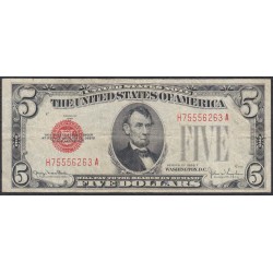 США 5 долларов 1928F года (UNITED STATES OF AMERICA 5  Dollars 1928F) P 379f: VF