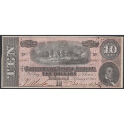 США 10 долларов 1864 года, Ричмонд Калифорния (UNITED STATES OF AMERICA , Richmond 10 Dollars 1864) 