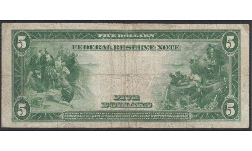 США 5 долларов 1914  года (UNITED STATES OF AMERICA  5 Dollars 1914) P 359b: F