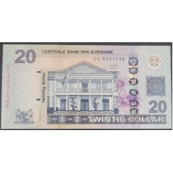 Суринам 20 долларов 2019 г. (SURINAME 20 Dollars 2019) P164c: UNC