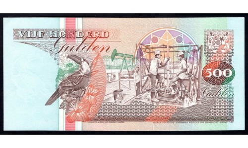 Суринам 500 гульден 1991 г. (SURINAME 500 Gulden 1991) P140:Unc