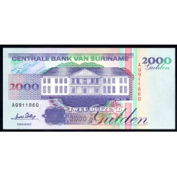 Суринам 2000 гульден 1995 г. (SURINAME 2000 Gulden 1995) P142:Unc