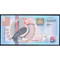 Суринам 5 гульден 2000 г. (SURINAME 5 Gulden 2000) P146:Unc