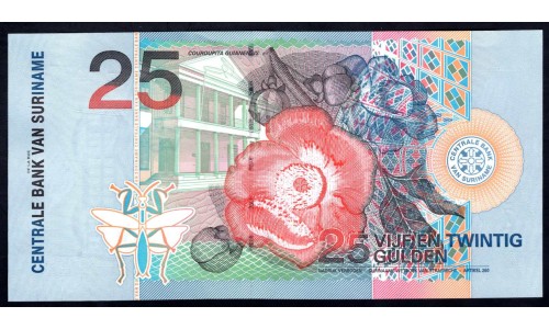 Суринам 25 гульден 2000 г. (SURINAME 25 Gulden 2000) P148:Unc