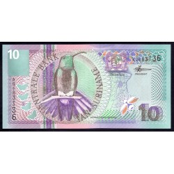 Суринам 10 гульден 2000 г. (SURINAME 10 Gulden 2000) P147:Unc
