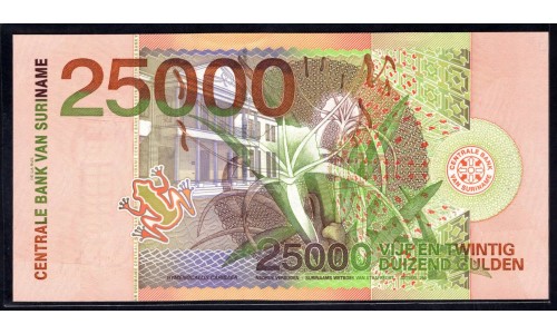 Суринам 25000 гульден 2000 г. (SURINAME 25000 Gulden 2000) P 154: UNC