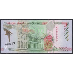 Суринам 10000 гульден 1997 года, AA 022277 (SURINAME 10000 Gulden 1997) P 144: UNC