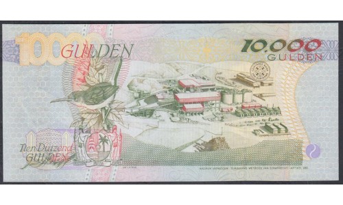 Суринам 10000 гульден 1997 г. (SURINAME 10000 Gulden 1997) P 144: UNC