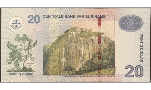 Суринам 20 долларов 2010 г. (SURINAME 20 Dollars 2010) P164a:Unc