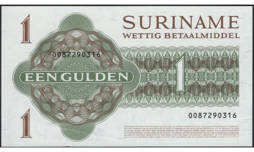 Суринам 1 гульден 1986 г. (SURINAME 1 Gulden 1986) P116i:Unc