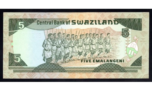 Свазиленд 5 эмалангени ND (1992) (SWAZILAND 5 emalangeni ND (1992) P 19а: UNC
