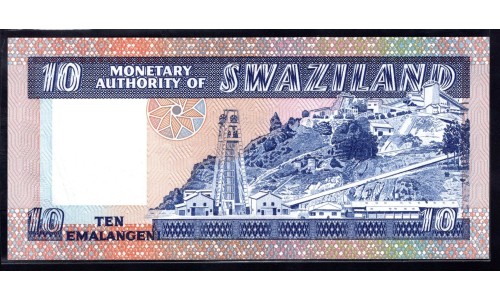 Свазиленд 10 эмалангени ND (1974 г.) (SWAZILAND 10 emalangeni ND (1974)) P4: UNC