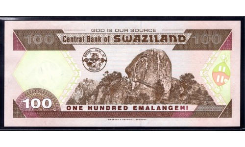 Свазиленд 100 эмалангени 2001 г. (SWAZILAND 100 emalangeni 2001) P32: UNC