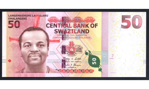 Свазиленд 50 эмалангени 2010 г. (SWAZILAND 50 emalangeni 2010) P 38а: UNC