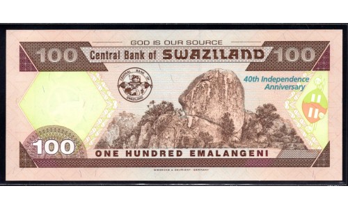 Свазиленд 100 эмалангени 2008 г. (SWAZILAND 100 emalangeni 2008) P 34: UNC