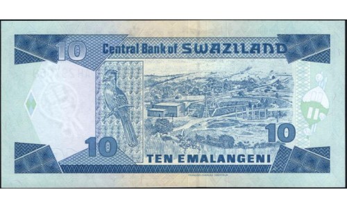 Свазиленд 10 эмалангени 1997 г. (SWAZILAND 10 emalangeni 1997) P 24b: UNC