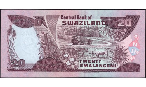 Свазиленд 20 эмалангени 1998 (SWAZILAND 20 emalangeni 1998) P 25c: UNC