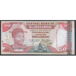 Свазиленд 50 эмалангени 1998 г. (SWAZILAND 50 emalangeni 1998) P 26b: UNC